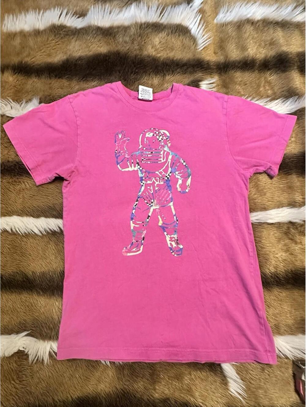 Billionaire Boys Club Shirt Mens Medium Pink BBC Astronaut Space Man Skater Tee
